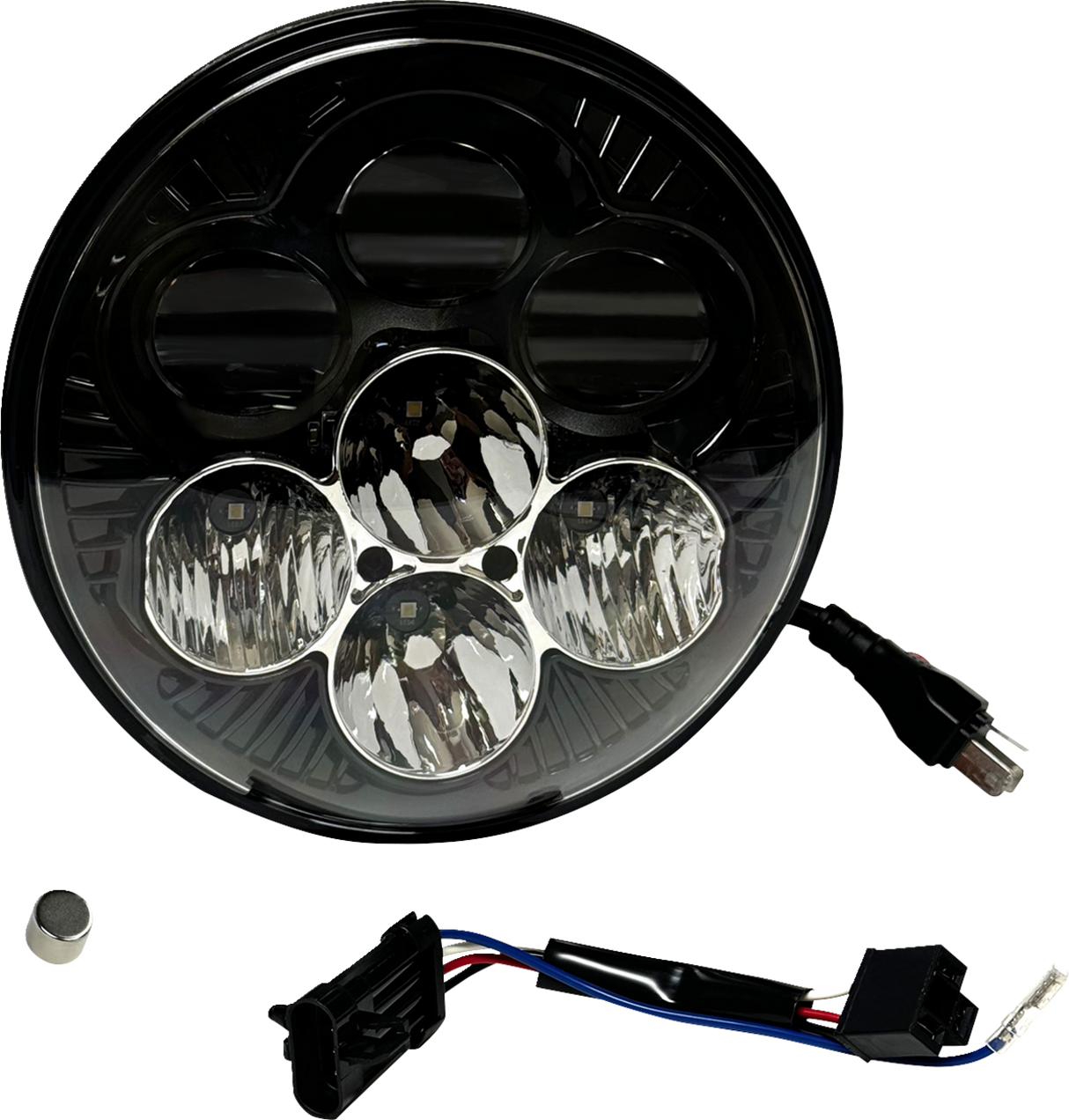 Shark Demon® 7” Round LED Headlight with Color Changing Backlight