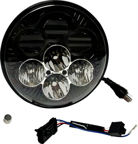 Shark Demon® 7” Round LED Headlight with Color Changing Backlight