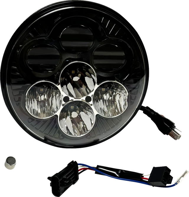 Shark Demon® 7” Round LED Headlight with Color Changing Backlight