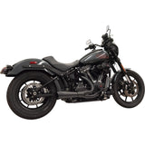 BASSANI XHAUST 1800-2752 1S75RBE 2-into-1 Ripper Exhaust System with megaphone muffler - short - black - 49-state - m8 softail