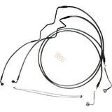 Magnum Shielding Designer Series Extended ABS Touring Lower Brake Line Kit +4" Black Pearl - AS470164 For Harley Touring 2014-2023