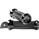PERFORMANCE MACHINE (PM) 1620-2241 0035-1243M-B Overdrive Foot Pegs - Over Drive Footpeg - M8 - Black