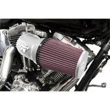 K & N Aircharger® Intake System With Cast Aluminum Intake Tube Satin Silver - 57-1137S For Harley Motorcycles 2001-2017