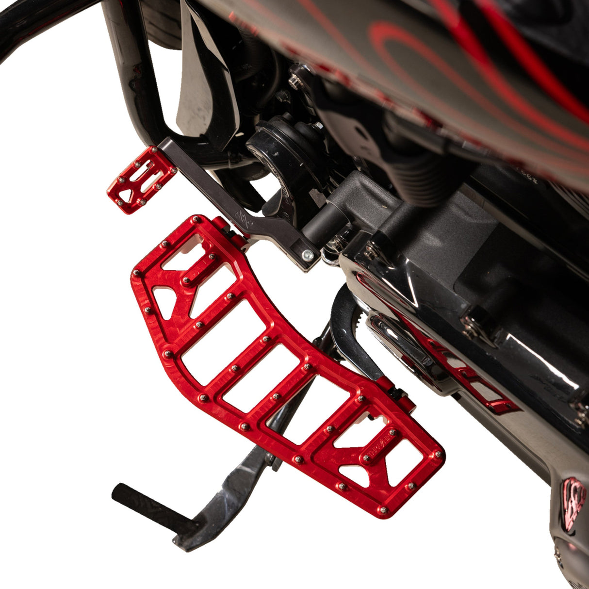 Thrashin Supply CO. Aggressor Floorboards Red - TSC-2219-2 For Harley Touring 1984-2026