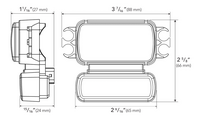 Koso North America D2 HUD Gauge ` - BA080030 For Harley Motorcycles 2014-2022