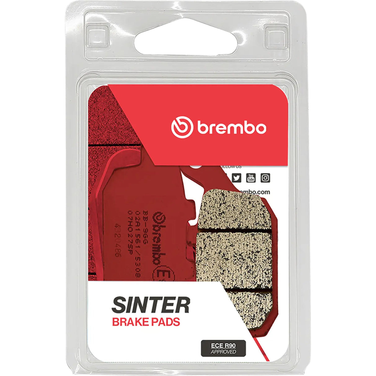 Brembo Prime Sinter SP Brake Pads - 07HO27SP For Triumph Motorcycles 2000-2023 | Buell Motorcycles 1998-2010 | Honda Hawk / CB400F 1988-1991