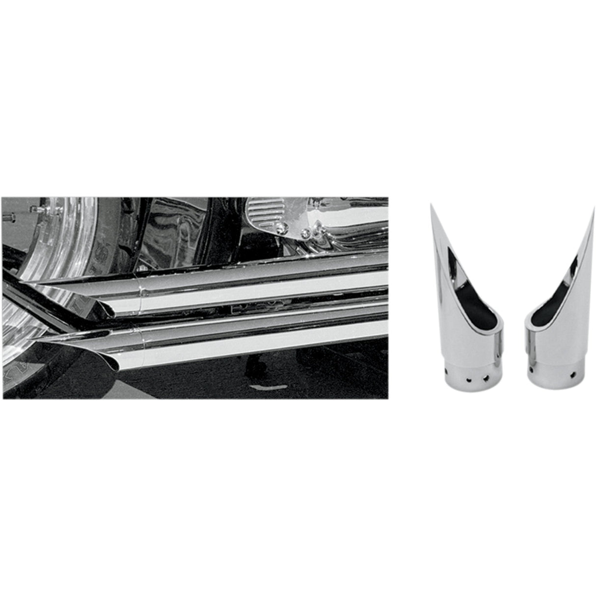 BARON 1812-0170 BA-1100-01 Family Jewel Exhaust Tip chrome - scalloped