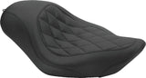 Mustang Motorcycle Mustang Wide Tripper Solo Seat Diamond Stitch Black - 76728 For Harley Sportster 2010-2021