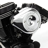 S&S Cycle Fuel-Injected Softail Stealth Air Cleaner Kit W Chrome Teardrop Cover - 170-0528 For Harley Motorcycles 2001-2017