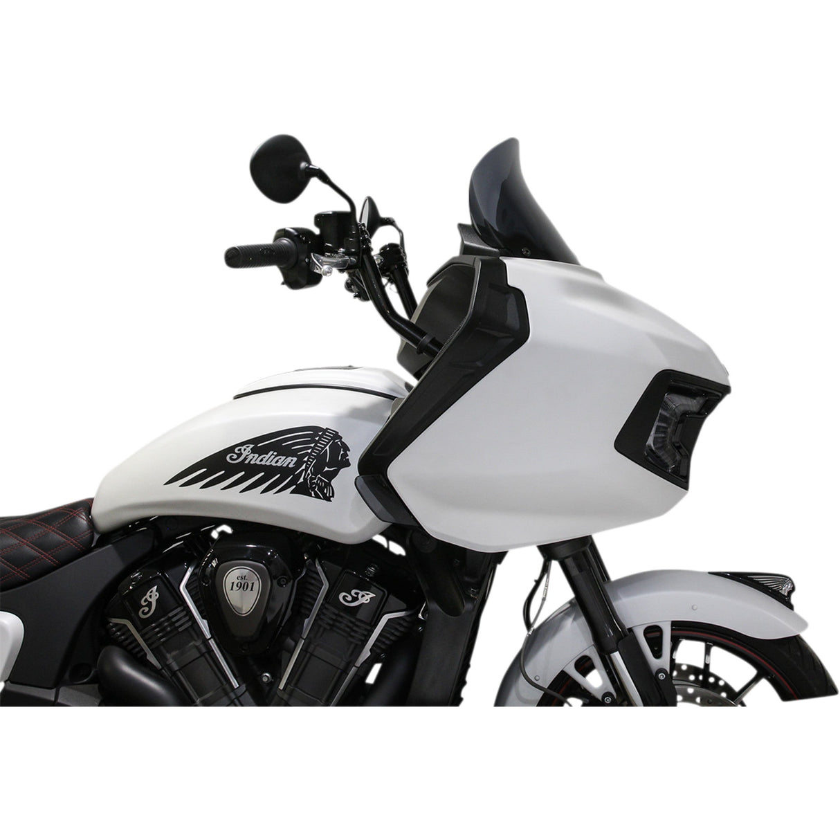 KLOCK WERKS 2312-0836 KWW-04-0584-DS Flare™ Indian Windshield Flare™ Windshield - Dark Smoke - 11" - Challenger