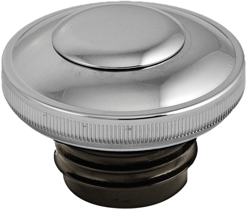 Harddrive GAS CAP Screw-IN With LOCK&COVER Vented Chrome - 03-0318A-A For Harley Motorcycles 1982-1995