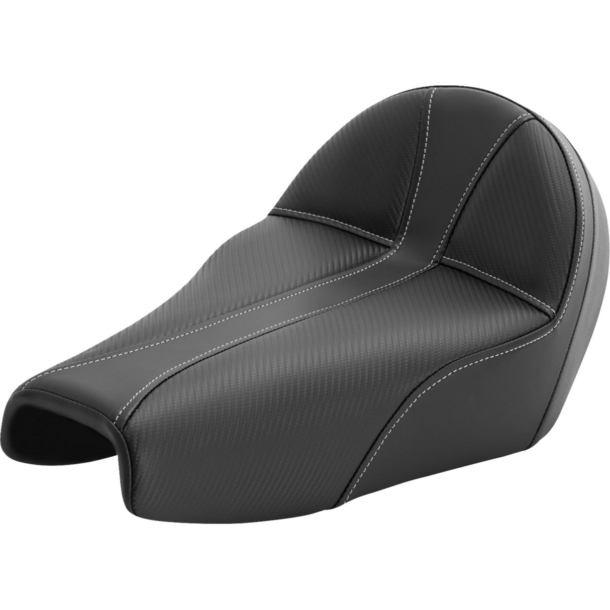 Saddlemen Dominator Solo Seat Black With Silver Stitching - 807-11B-0042 For Harley Sportster 2004-2022 (3.3G Tank)