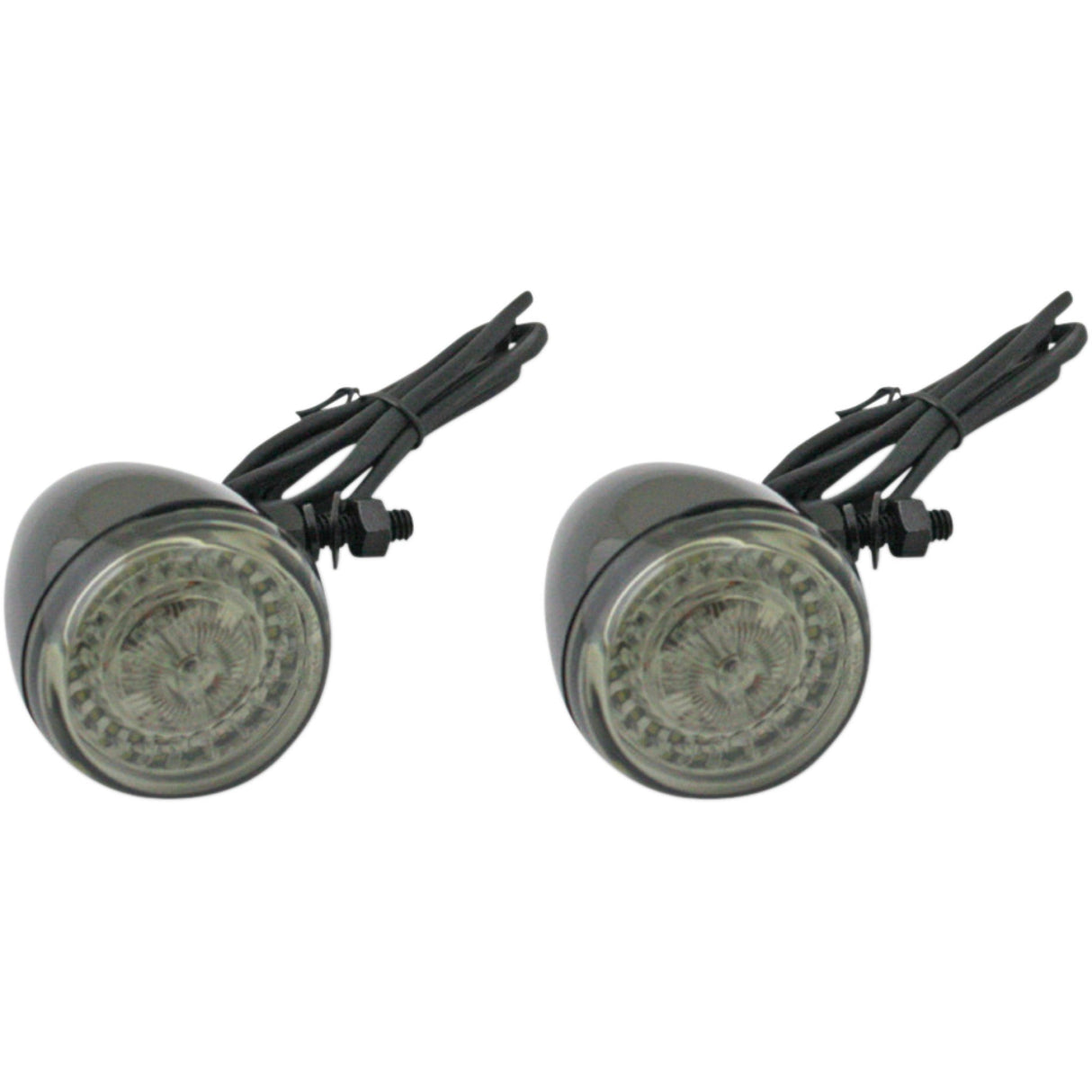 CUSTOM DYNAMICS 2020-1733 PB-UNV-FTS-AW-B ProBEAM® Universal LED Bullet Bezel Turn Signals ProBEAM® Universal Turn Signals - Gloss Black/Clear