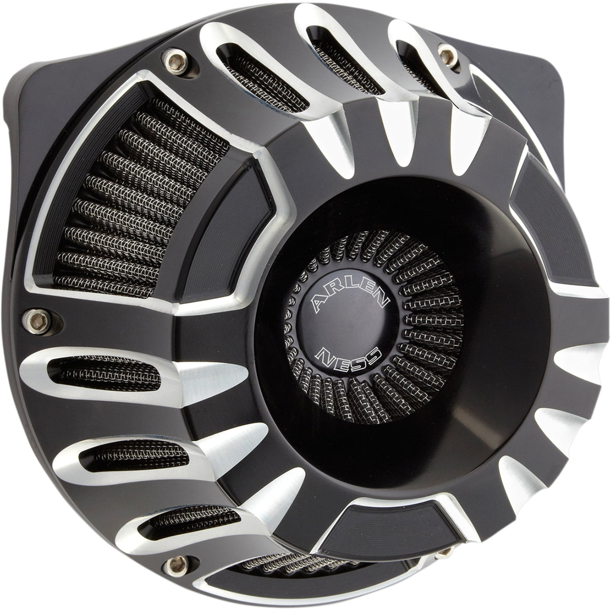 Arlen Ness Inverted Series Air Cleaner Kit — Deep Cut Black - 18-917 For Harley Motorcycles 2017-2025