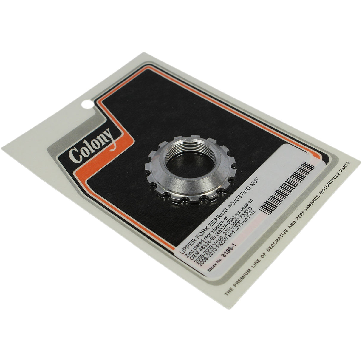 COLONY 0410-0325 3186-1 Fork Nut adjustment