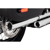 Vance & Hines Eliminator 300 Slip-On Mufflers Chrome - 16316 For Harley Softail 2018-2024