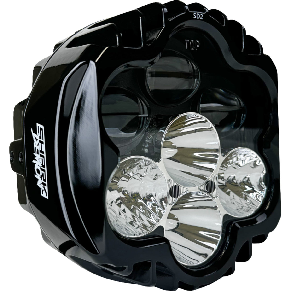 Custom Dynamics Shark Demon® Universal LED Headlight Universal - SD2-HL-W For Harley Sportster 2008-2022
