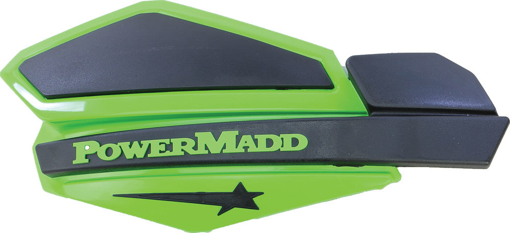 Powermadd Star Series Handguards (green Black) - 34203 For Harley Motorcycles 1996-2019