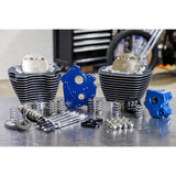 S&S CYCLE 0904-0107 310-1230 132" Power Package Engine Performance Kit gear drive - water cooled - highlighted fins - m8