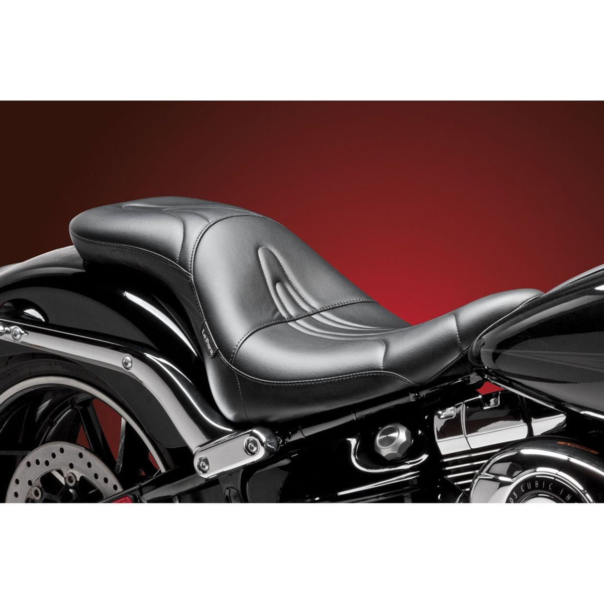 LePera Sorrento 2-Up Seat Stitched Black Fxsb - LKB-900 For Harley Breakout 2013-2017