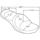 DRAG SPECIALTIES 0805-0122 2-Up Double Bucket Vinyl Seat Double Bucket Seat - Smooth - FX/FL '58-'84