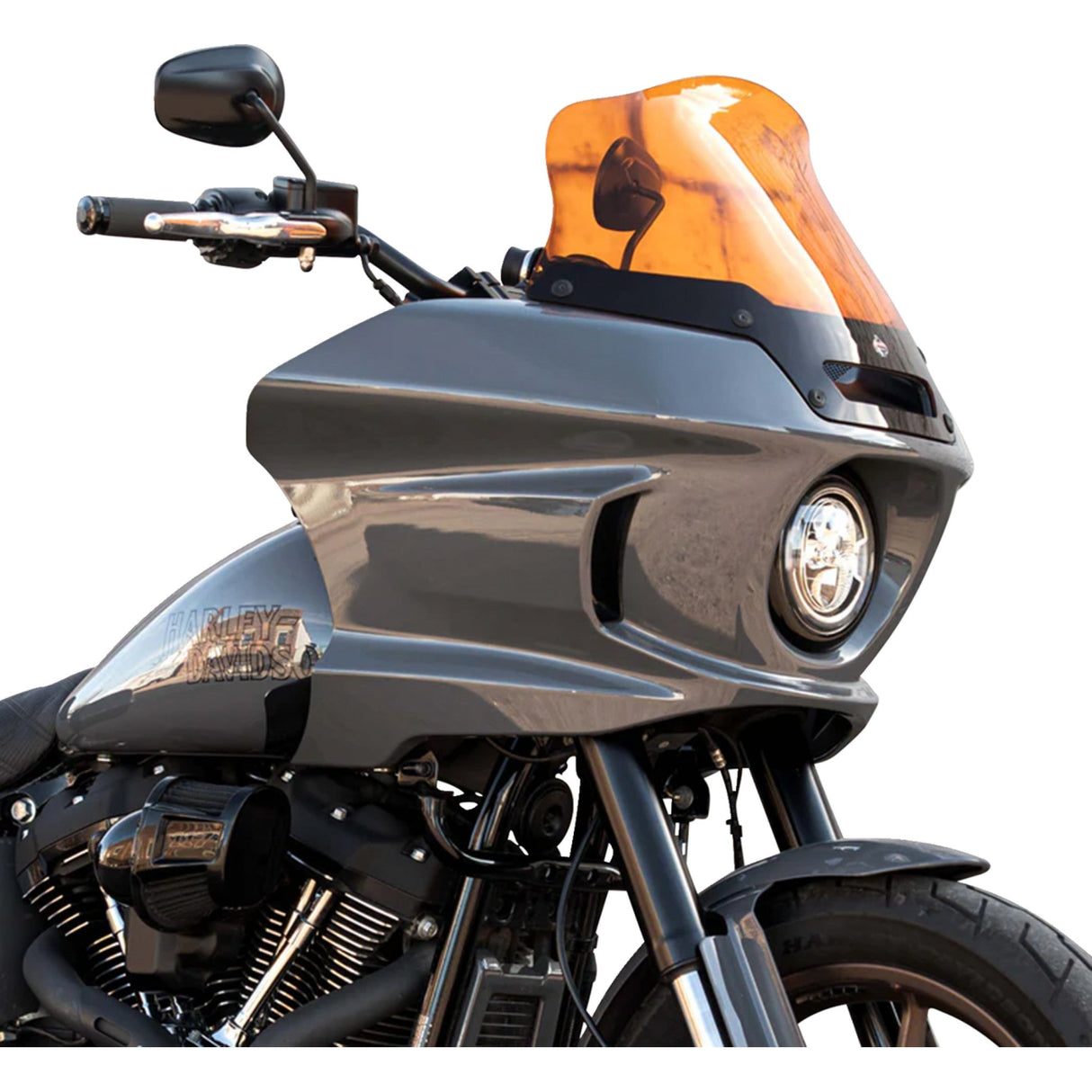 Klock Werks Kolor Flare® Windshield 8" Orange - KWW-02-0630 For Harley Softail Low Rider 2022-2025