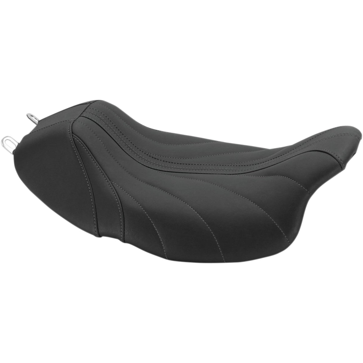 Mustang Revere Journey Solo Seat Gravity Gray Stitched - 75059GM For Harley Touring 2008-2025