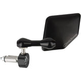 Driven Racing Halo Stainless Steel Bar End Mirror Halo Side View Pentagon Black Right Each - DHBMR-BK