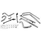 Bassani Xhaust Fishtail Duals 2-Into-2 Exhaust System - 1S66E-33 For Harley Softail 1989-2017