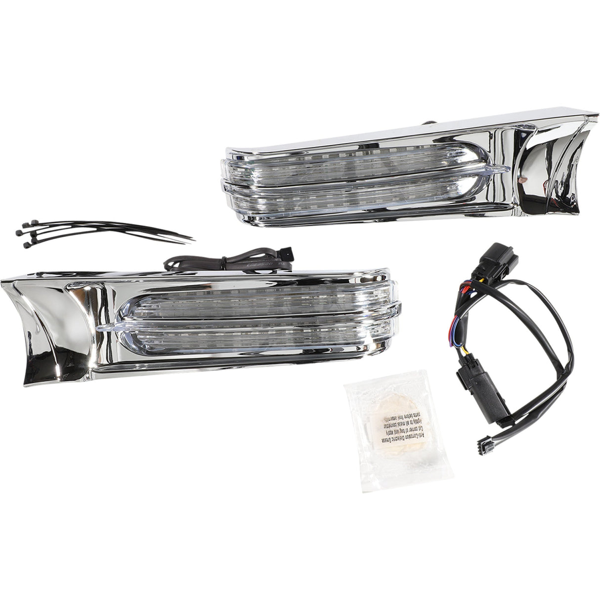 CIRO 2040-2670 40048 Filler Panel Lights - Clear Lens - Red LEDs - Chrome