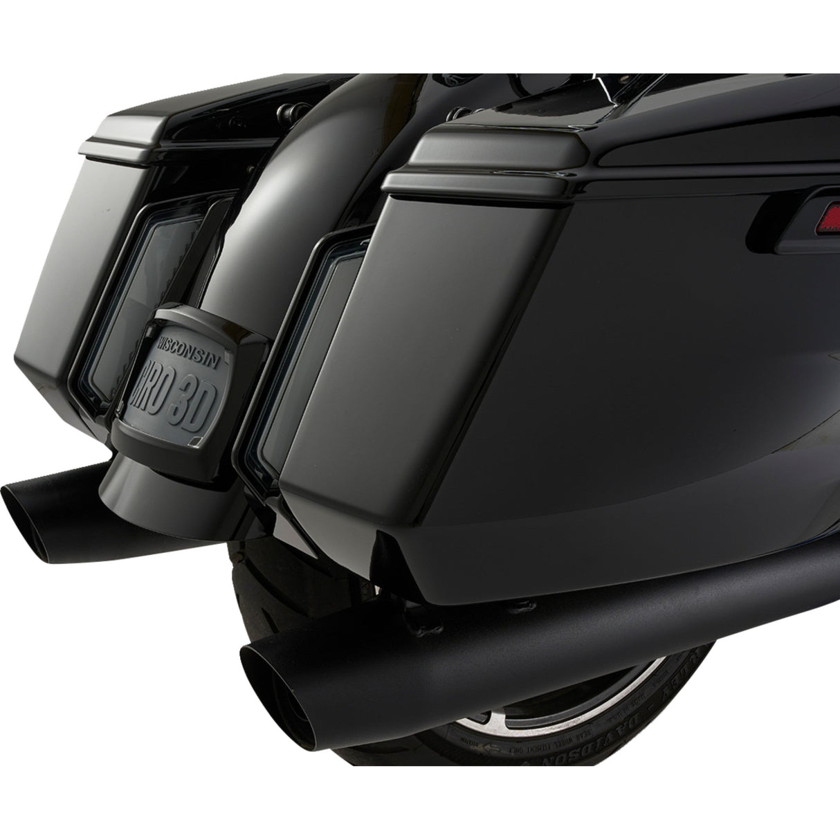 Ciro Filler Panel Tail Lights Smoke Lens Black - 42051 For Harley Touring 2023-2026