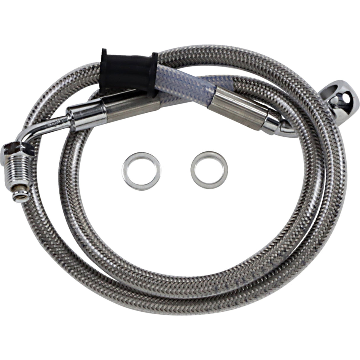 DRAG SPECIALTIES 1741-5814 Extended Length Stainless Steel Brake Line Brake Line - +4" - Stainless Steel - '18-'21 Softail