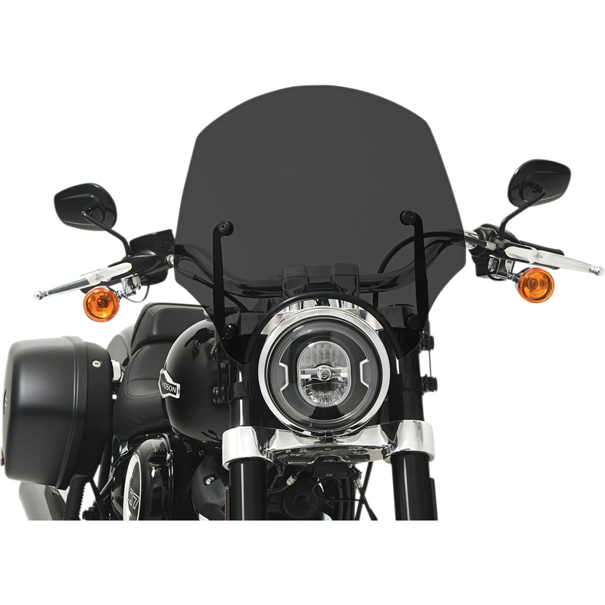 MEMPHIS SHADES 2311-0077 MEP5265 El Paso Sportshield — 9" - El Paso Windshield - 15" - 9" Headlight Cutout - Dark Black Smoke