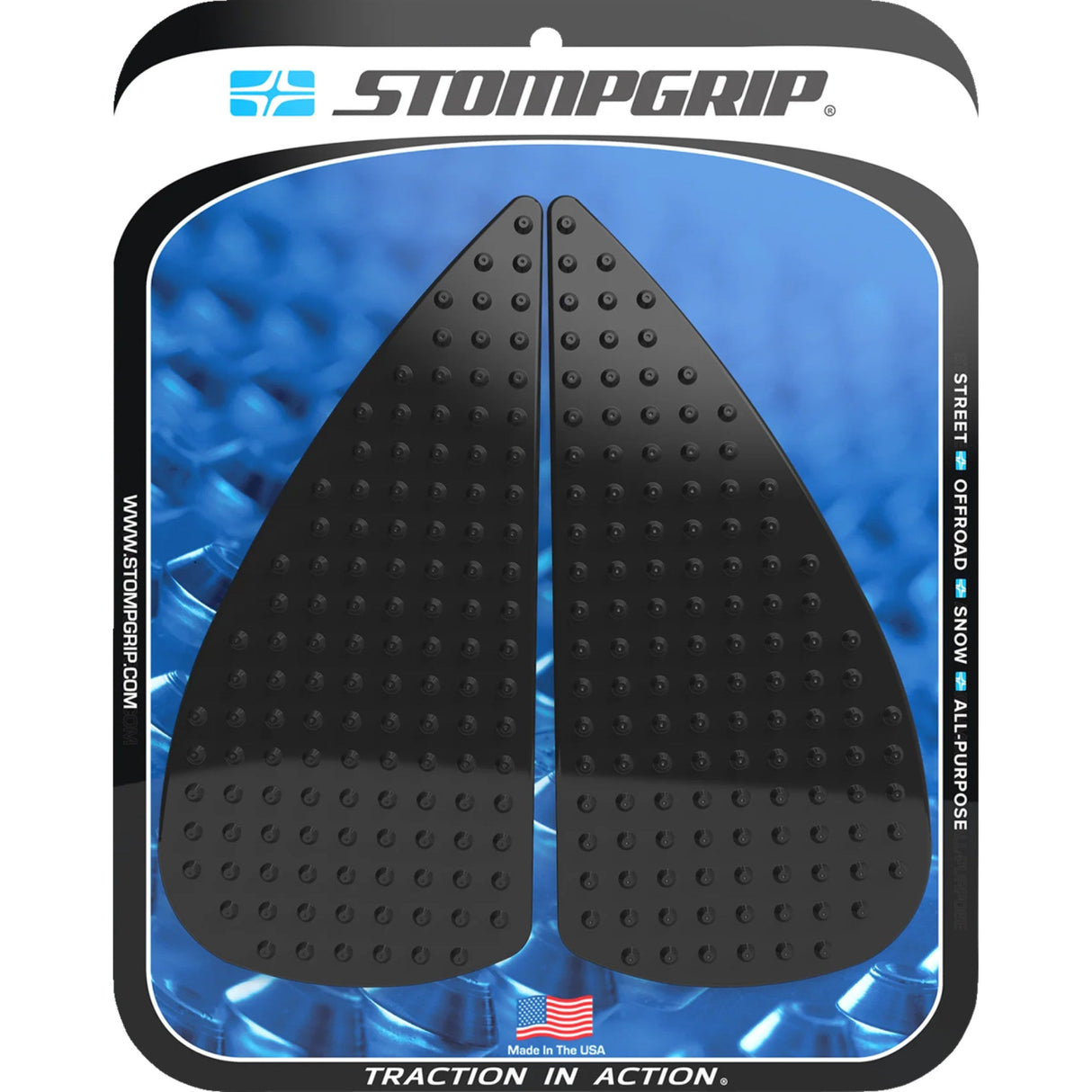 STOMPGRIP 4320-2746 55-10-0197B Volcano Profile Traction Pad Tank Grips Traction Pad Tank Grips - Volcano - Black - RC 8C