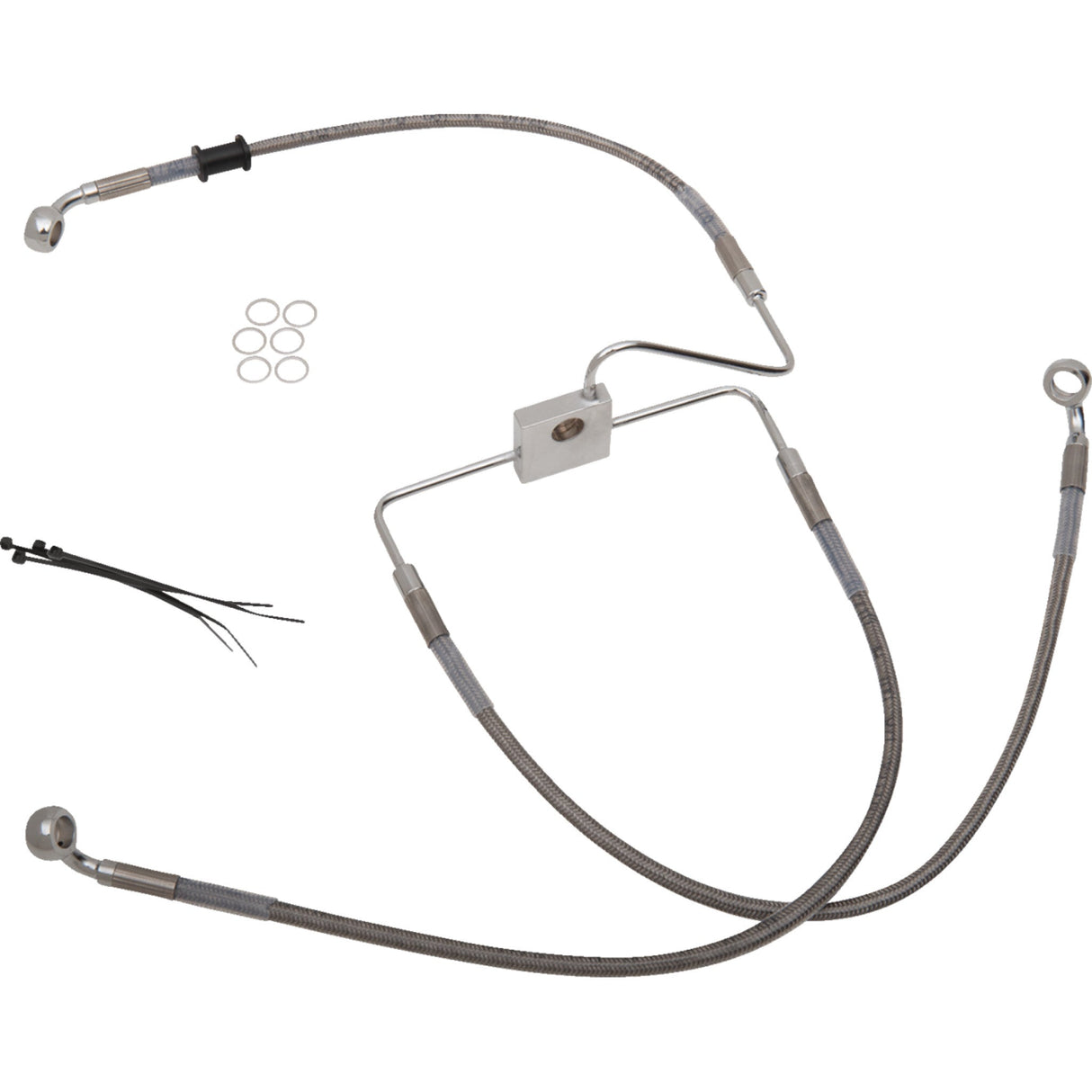 Drag Specialties Stainless Steel Brake Line Kit Front (Upper) For Harley 1200 Roadster 2016-2020