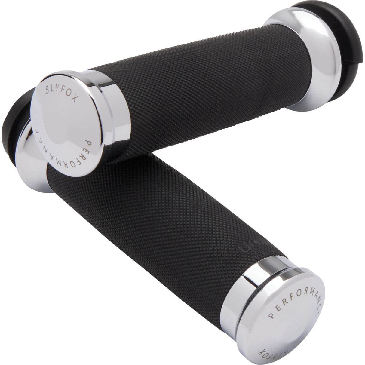 SLYFOX 0630-3084 CC-85-CH-FL-FOX Grips - TBW - Chrome