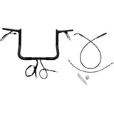 FAT Baggers INC. 1-1/4" EZ Install Pointed Top Handlebar 12" Black - 949012-B For Harley Street Glide 2023-2026