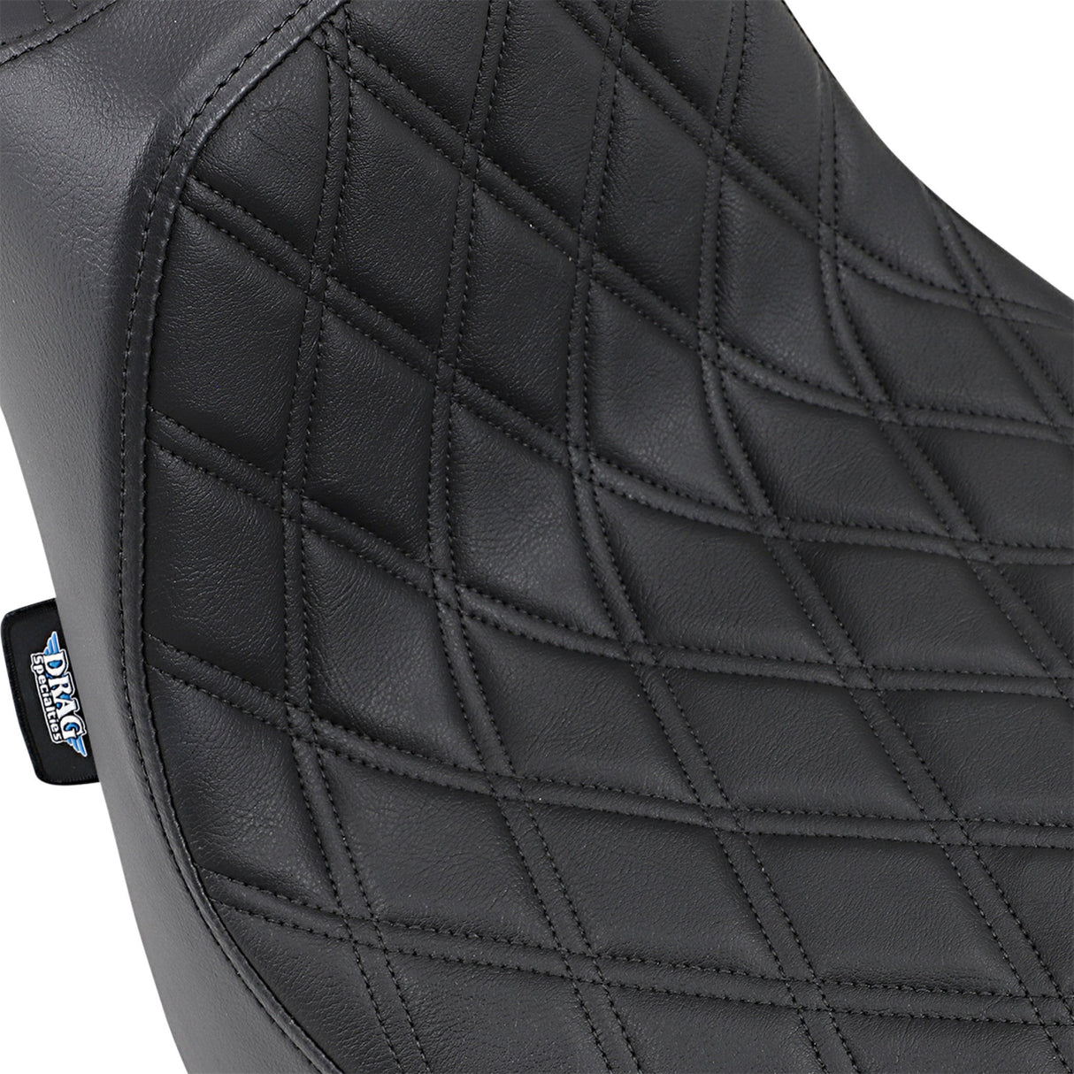 DRAG SPECIALTIES SEATS 0802-1072 Predator III Seat double diamond - black stitched - fxfb/s '18-'23