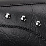 Mustang Wide Rear Seat Studded Black - 79486 For Harley Softail 2005-2015