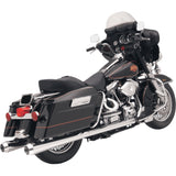 Bassani Xhaust Megaphone Slip-On Mufflers Chrome Polished Tapered Standard Baffle - FLH-517 For Harley Touring 1995-2016