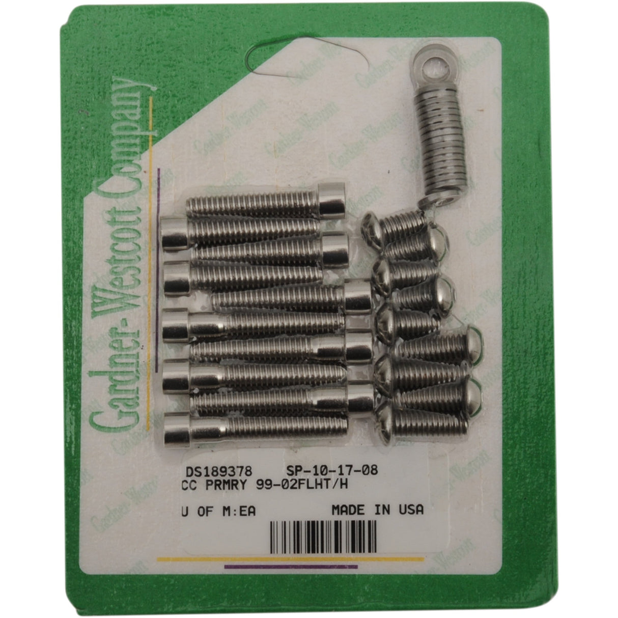 Gardner-Westcott Primary Cover Bolt Kit Only Socket-Head - SP-10-17-08 For Harley Touring 1999-2006