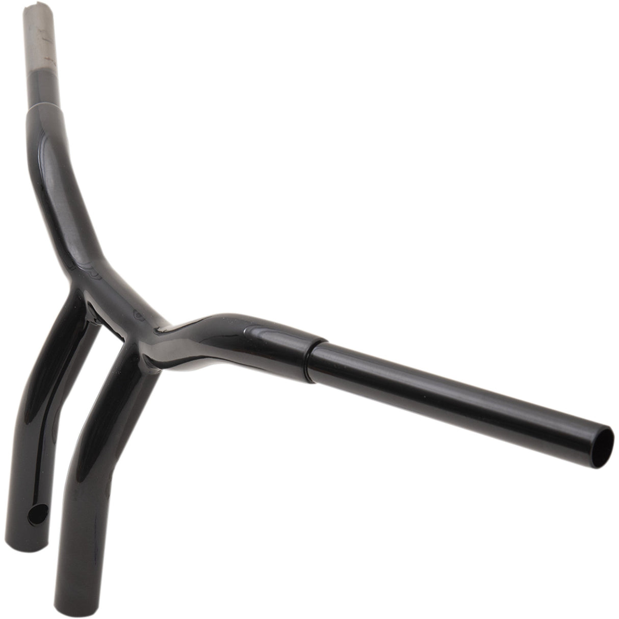 LA CHOPPERS 0601-4939 LA-7338-10B Kage Fighter Welded Bent-Riser Handlebar - One Piece - Bent - 10" - Black