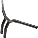 LA CHOPPERS 0601-4939 LA-7338-10B Kage Fighter Welded Bent-Riser Handlebar - One Piece - Bent - 10" - Black