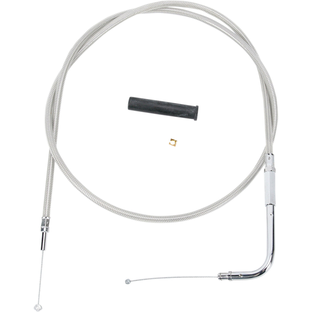 DRAG SPECIALTIES 0650-0296 Stainless Braided Throttle Cable 34-3/4"