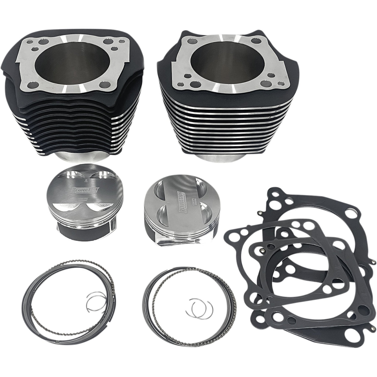 Revolution Performance, LLC Cylinder Kit 124" Big Bore Black With Highlighted Fins 107" M8 - RP201-601W For Harley Motorcycles 2017-2026