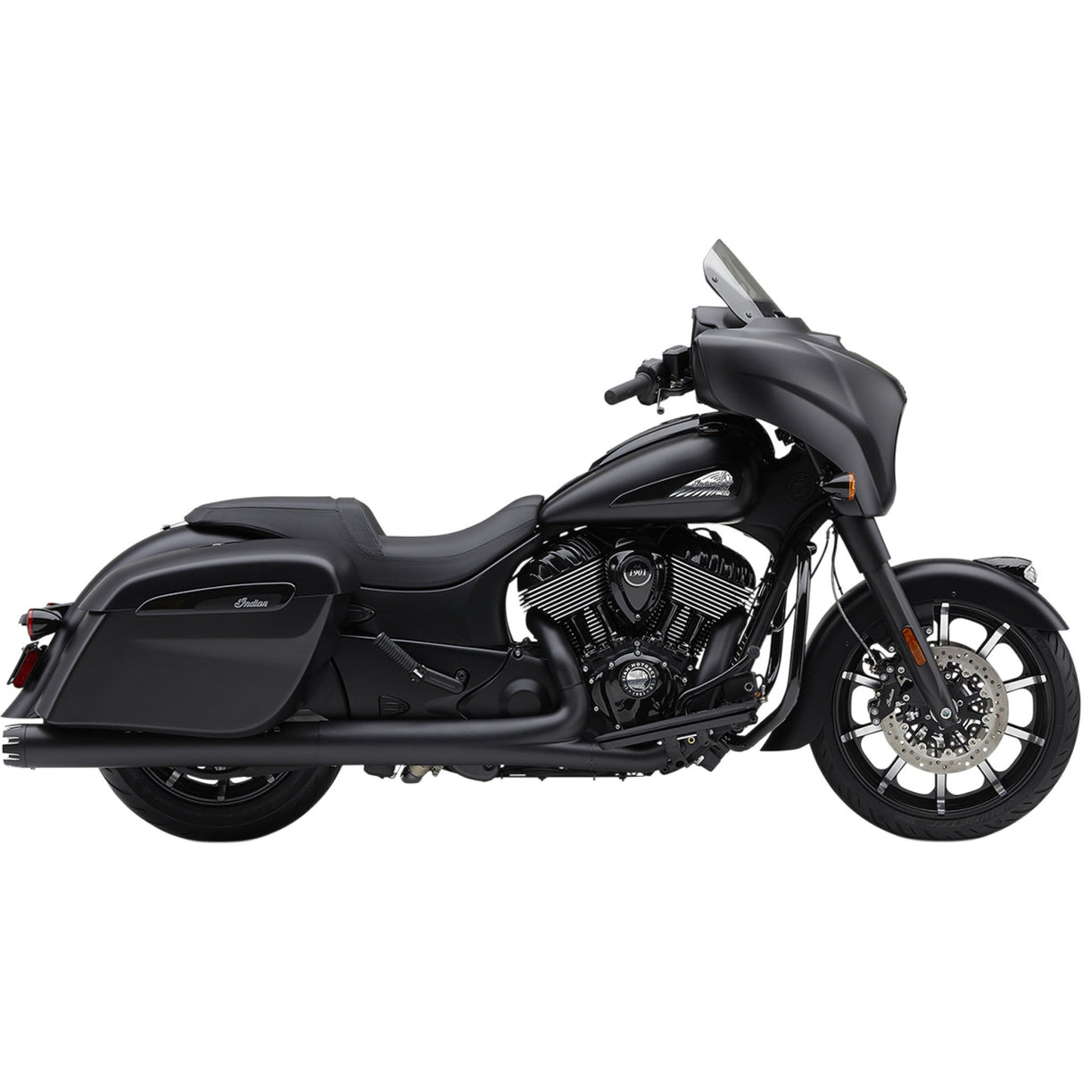 Cobra Dual Cut Slip-On Mufflers Black - 5206B For Indian Roadmaster / Springfield / Chieftain Classic / Roadmaster Elite 2015-2021
