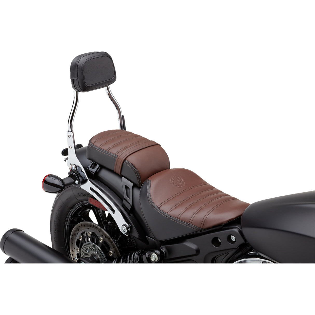 COBRA 1501-0751 502-2015 Detachable Mini Backrest Detachable Backrest - Mini - Chrome - Bobber