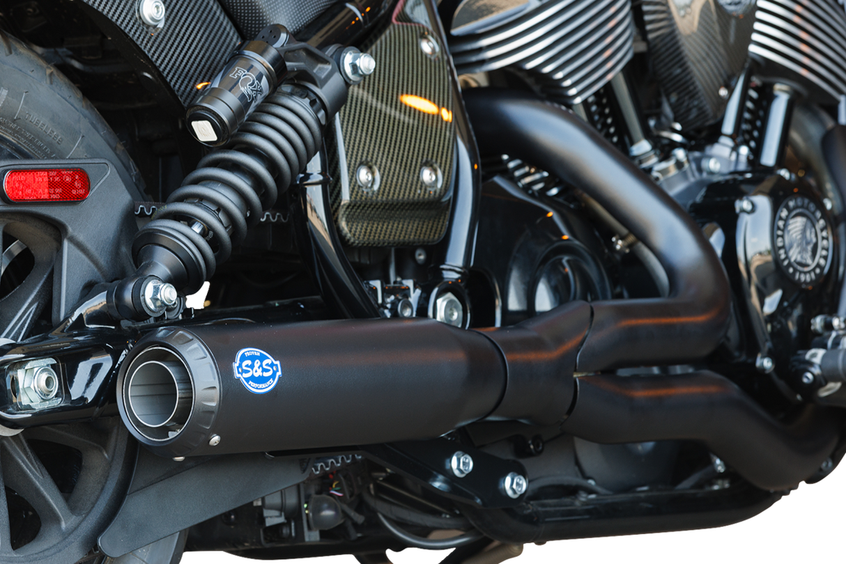 2-into-1 Qualifier Exhaust System - Guardian Black - 49-State - Indian Chief - 1810-3211