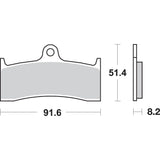 SBS 1721-1796 676H.CT Organic Harley/Buell Brake Pad Carbon Tech Brake Pads - Buell