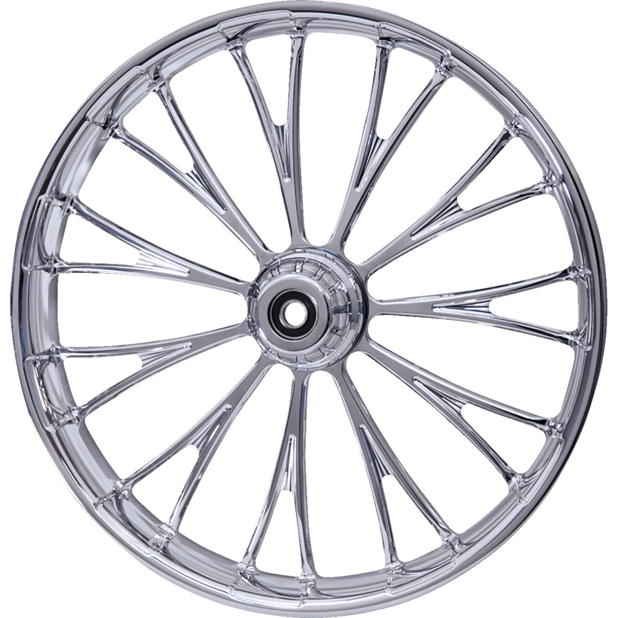 RC Components Dynasty Wheel Dynasty Front Dual Disc Without ABS Chrome 21x3.5 - 213HD031NON117C For Harley Touring 2014-2022